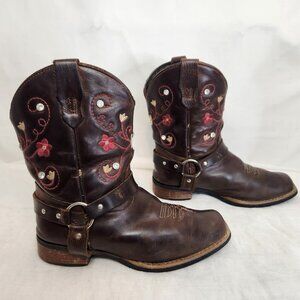 Caballo Dorado Womens Size 5.5-6 Cowgirl Boots Floral Embroidery